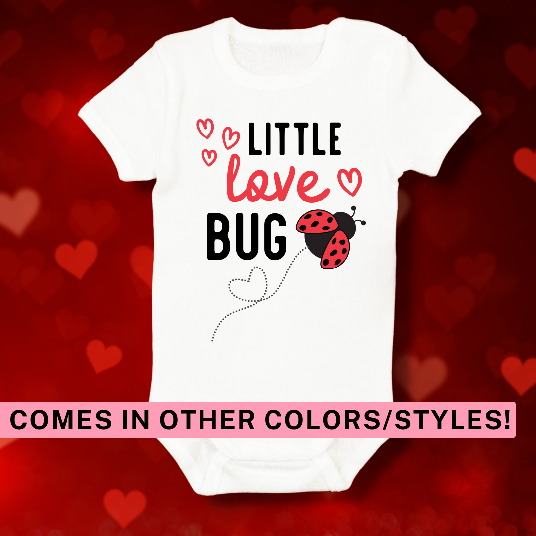 Little Love Bug, Ladybug Valentines Day Baby Onesie