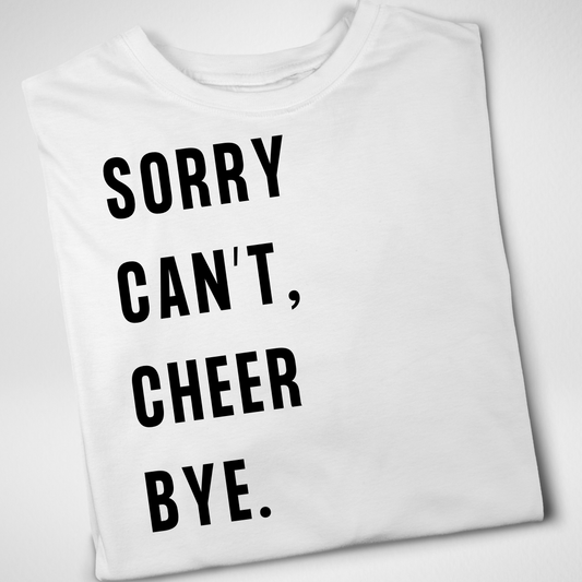 Sorry, Can't, Cheer, Bye.